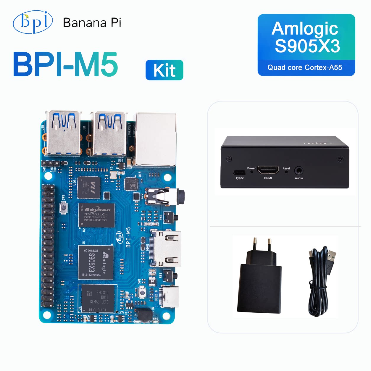 Banana Pi Bpi-M5 - Banana Pi BPI-M5 ontwikkelbord, populaire bundel