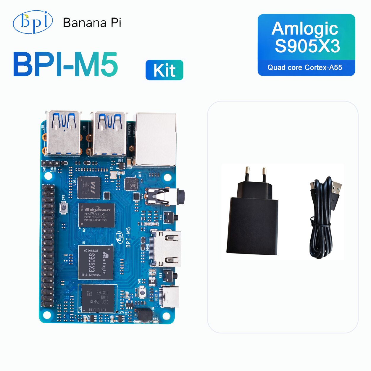 Banana Pi BPI-M5 ontwikkelbord - Banana Pi Bpi-M5 recensie en prijs
