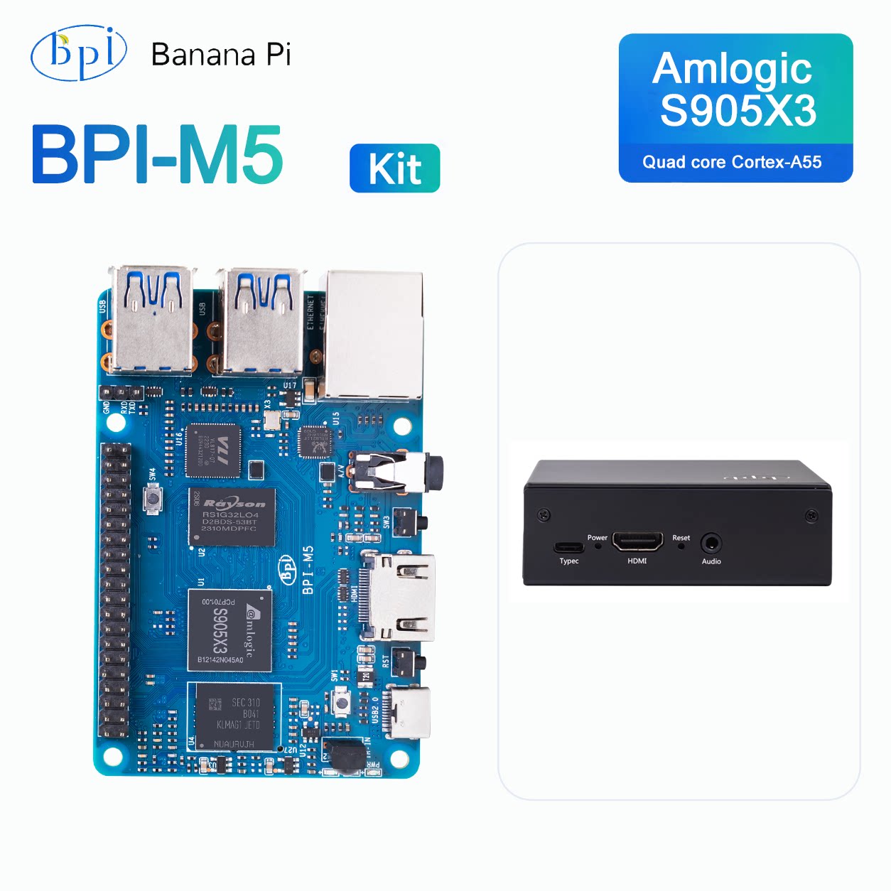 Banana Pi BPI-M5 ontwikkelbord - Banana Pi Bpi-M5 recensie en prijs