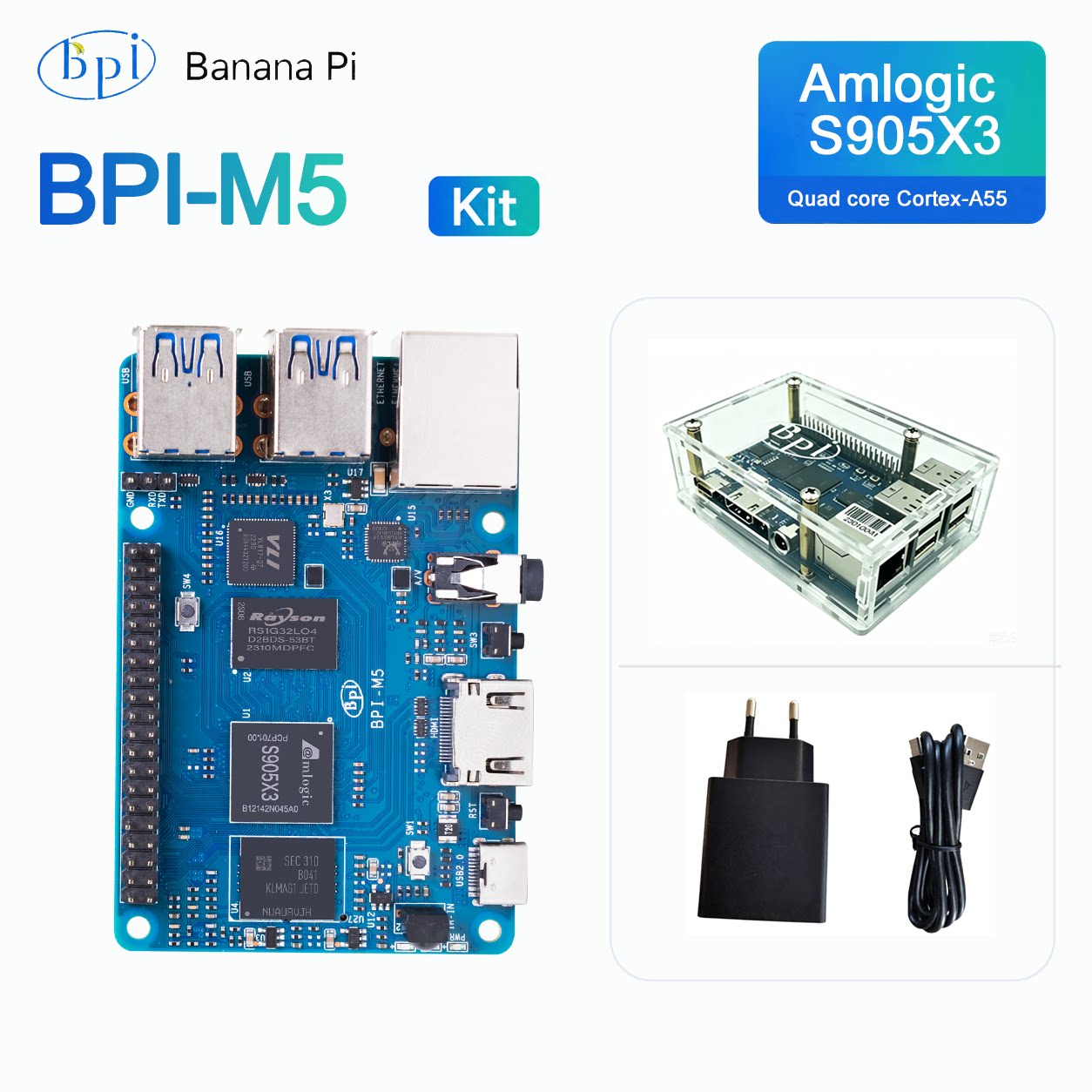 Banana Pi BPI-M5 ontwikkelbord - Banana Pi Bpi-M5 recensie en prijs