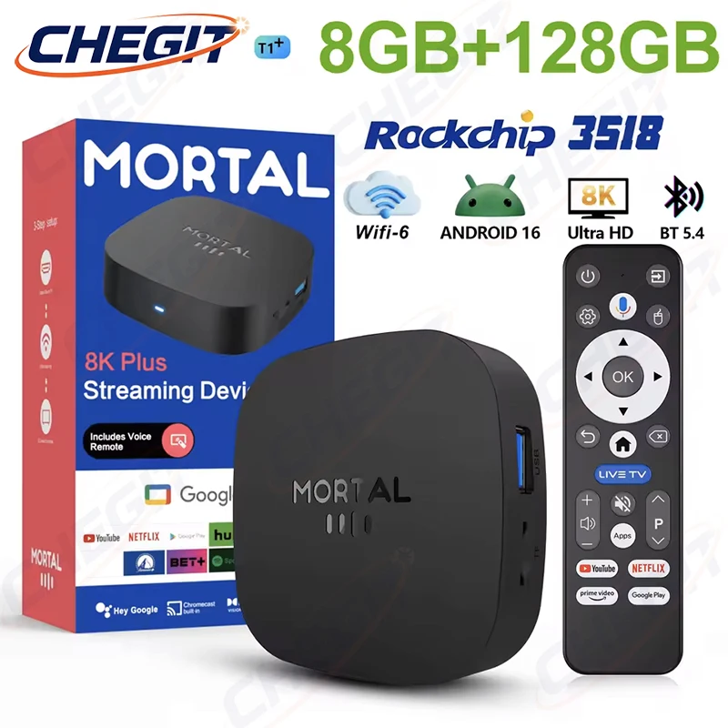 2026 Nieuwe T1+ 8K HD TV Box A - Khadas Vim4 8Gb recensie en prijs